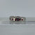 Ruby & Diamond Band Ring 9ct White Gold - Size N