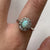 Antique Opal & Old Single Cut Diamond Halo Ring 950 & 18ct Yellow Gold - Size P