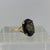 Smoky Quartz Retro Cocktail Ring 9ct 9k Yellow Gold - Size N