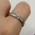 Diamond Wishbone Pave Band Ring 9ct 9k White Gold - Size S 1/2