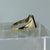 Black Enamel Stripe Signet Ring 9ct 9k Yellow Gold  - Size T