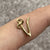 V Initial Script Pendant or Charm 9ct 9k Yellow Gold