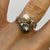 White & Grey Pearl Toi Et Moi Twist Ring 9ct 9k White Gold - Size L