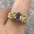 Multi Gemstone Spinel & Tourmaline Cluster Ring 9ct 9k Yellow Gold - Size N