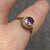 Amethyst Solitaire Bezel Set Split Shank Ring 9ct 9k Yellow Gold - Size N 1/2