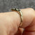 Diamond & Sapphire Wishbone Ring 9ct 9k Yellow Gold - Size O