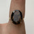 Smoky Quartz Retro Cocktail Ring 9ct 9k Yellow Gold - Size N