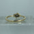 CZ Cluster Bypass Ring 14ct 14k Yellow Gold  - Size S