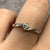 Diamond Solitaire .17ct Engagement Bypass Ring 9ct 9k White Gold - Size I 1/2