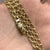 Italian Fancy Curb Chain Necklace Unique Closure 18k 750 Yellow Gold - 18"