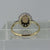 Antique Opal & Old Single Cut Diamond Halo Ring 950 & 18ct Yellow Gold - Size P