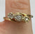 Diamond Trilogy Bypass Ring 9ct 9k Yellow Gold  - Size J