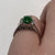 Jadeite & Diamond Ornate Ring Platinum 900 - Size G US 3 3/8