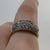 Cubic Zirconia Cluster Band Ring Yellow Gold 9ct 9k - Size M