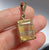 Banded Multi Colour Fluorite Emerald Cut Pendant 9ct 9k Yellow Gold