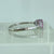 Pink & White CZ Square Triangle Trilogy Ring 9ct 9k White Gold  - Size N 1/2