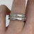 Unique Diamond Claw Set Band Ring 9ct 9K White Gold - Size K