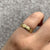 Dotted Wedding Band Ring 'Laura & Daniel' Engraving 9ct Yellow Gold - Size H