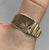 Diamond Starburst Signet Ring Bark Finishing 9ct 9k Yellow Gold  - Size Z+1