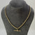 T-Bar Curb Chain Necklace 9ct 9k Yellow Gold - 22" Inches