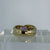 Amethyst Solitaire Flush Crossover Twist Ring 9ct 9k Yellow Gold - Size L 1/2