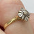 Diamond Daisy Flower Ring 18ct 18k Yellow Gold  - Size K