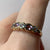 Blue Topaz & Amethyst Band Stacking Ring 9ct 9K Yellow Gold - Size P