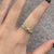 Diamond Cluster Twisted Croissant Style Ring 9ct 9k Yellow Gold - Size P