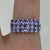 Tanzanite Cluster Ring 9ct 9K White Gold - Size Q