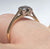 Antique Diamond Platinum Ring 18ct 18k Yellow Gold - Size M 1/2