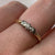 Antique Diamond Trilogy Platinum Set Ring 18ct 18k Yellow Gold  - Size L