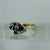 Diamond & Sapphire Ornate Cluster Ring 18ct 18k Yellow Gold  - Size M