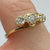 Diamond Trilogy Bypass Ring 9ct 9k Yellow Gold  - Size J