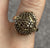 Champagne Diamond Ornate Cluster Ring 9ct 9k Yellow Gold - Size P 1/2