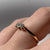 Antique Old Point Cut Diamond Trilogy Ring 18ct 18k Yellow Gold - Size J