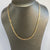 Three Tone Textured Twist Herringbone Necklace 9ct 9k Yellow White Rose Gold 16"