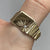 Diamond Starburst Signet Ring Bark Finishing 9ct 9k Yellow Gold  - Size Z+1