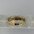 Diamond Two Tone Croissant Scalloped Edge Ring 9ct 9K Yellow Gold - Size I