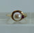 Pearl & Ruby Bypass Ring 10ct 10k Yellow Gold - Size K 1/2