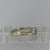 Pink & White Cubic Zirconia Trilogy Ring 9ct 9k Yellow Gold - Size P