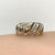 Diamond .15ct Croissant Twist Ring 9k 9ct Yellow Gold - Size L