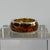 Amber Chunky Band Ring 9ct 9k Yellow Gold - Size W