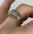 Diamond Pave Set Rope Edge Band Ring 9ct 9k Yellow Gold  - Size N