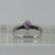 Amethyst Bezel Set Square Ring 9ct 9k White Gold - Size L