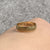 Dotted Wedding Band Ring 'Laura & Daniel' Engraving 9ct Yellow Gold - Size H