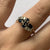 Diamond & Sapphire Ornate Cluster Ring 18ct 18k Yellow Gold  - Size M