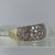 Cubic Zirconia Cluster Band Ring Yellow Gold 9ct 9k - Size M