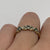 Blue Topaz & Diamond Foliate Half Eternity Ring 9ct 9k Yellow Gold - Size L 1/2