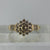 Champagne Diamond .50ct Flower Cluster Ring 9ct 9k Yellow Gold - Size S