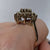 Garnet & Opal Ornate Cluster Ring 9ct 9k Yellow Gold  - Size S